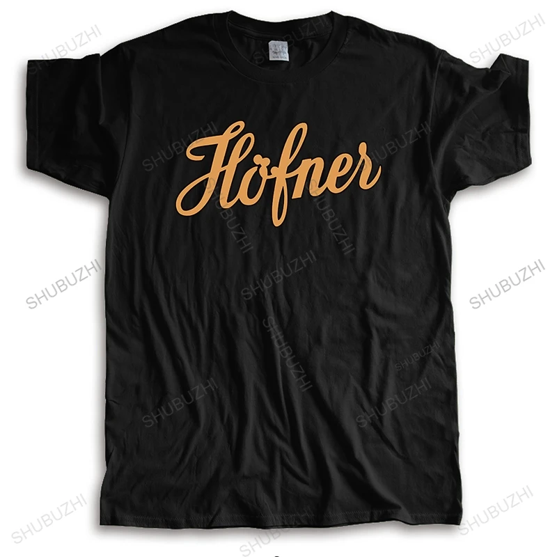 Hot sale men streetwear t shirt fashion cotton Short sleeve Vintage Hofner Orange Unisex Funny summer Top Tees Mens Tshirt