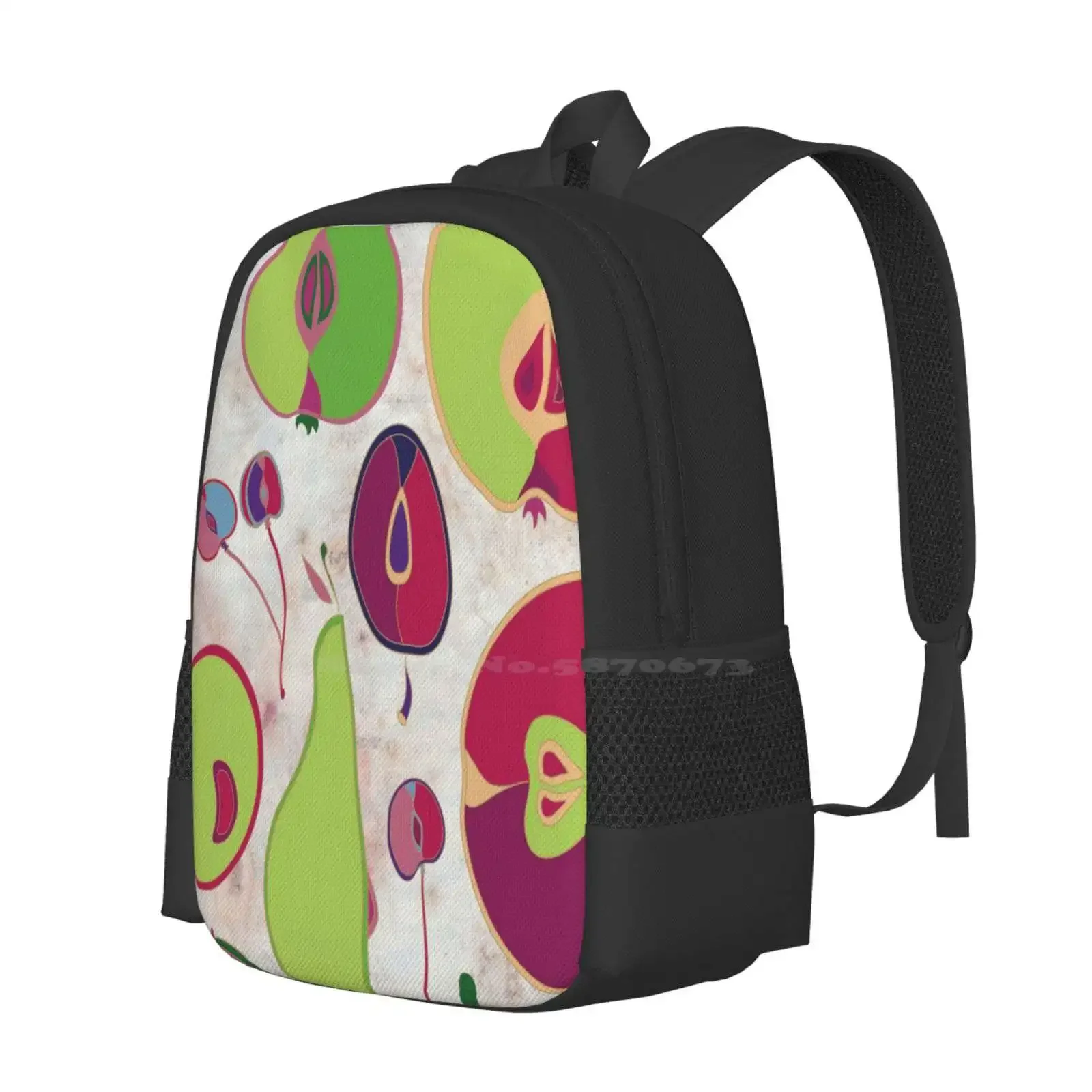 Fruit Collection Hot Sale Schoolbag Backpack Fashion Bags Fruit Collection Cherry Apples Pears Cherries Prunes