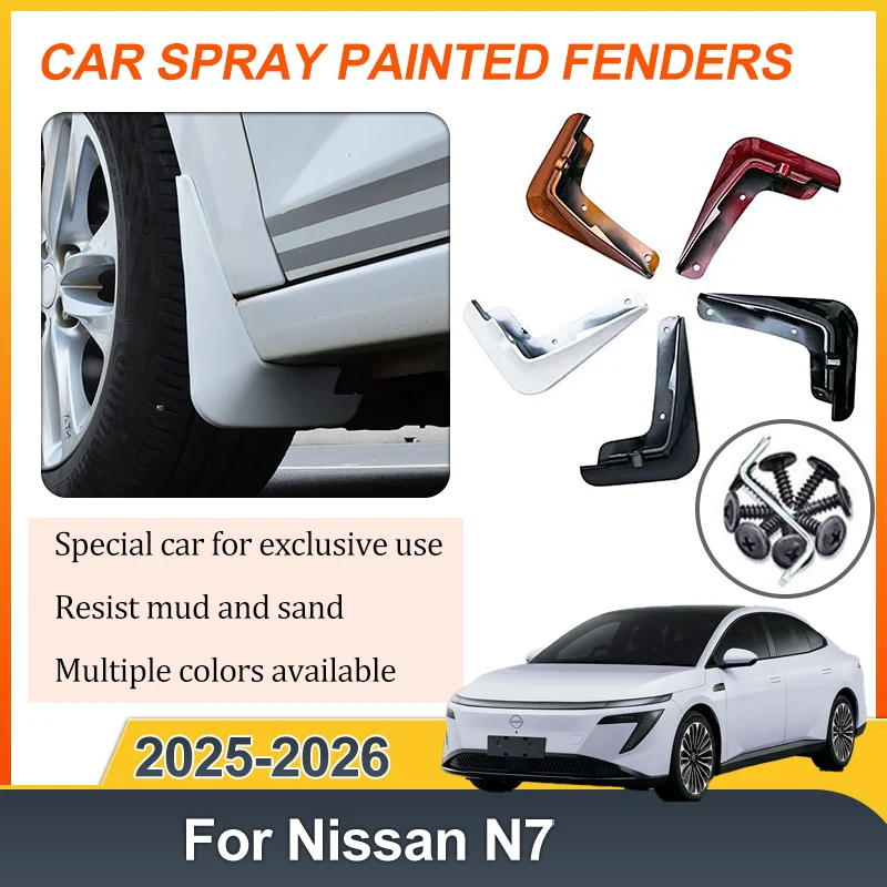 

Автомобильное переднее и заднее крыло для Nissan N7 2025 2026 2027, брызговики, брызговики, брызговики для выпечки краски, аксессуары для автоинструментов
