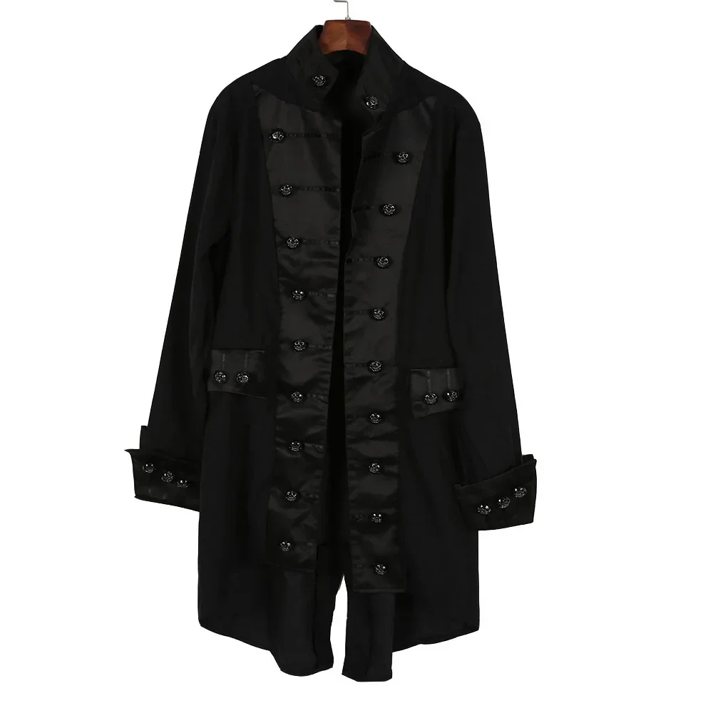 คอสเพลย์ยุคกลาง Carnival ฮาโลวีนเครื่องแต่งกายสําหรับชายเสื้อผ้าสุภาพบุรุษ Retro Punk Funk Rock แจ็คเก็ตปลอมตัว