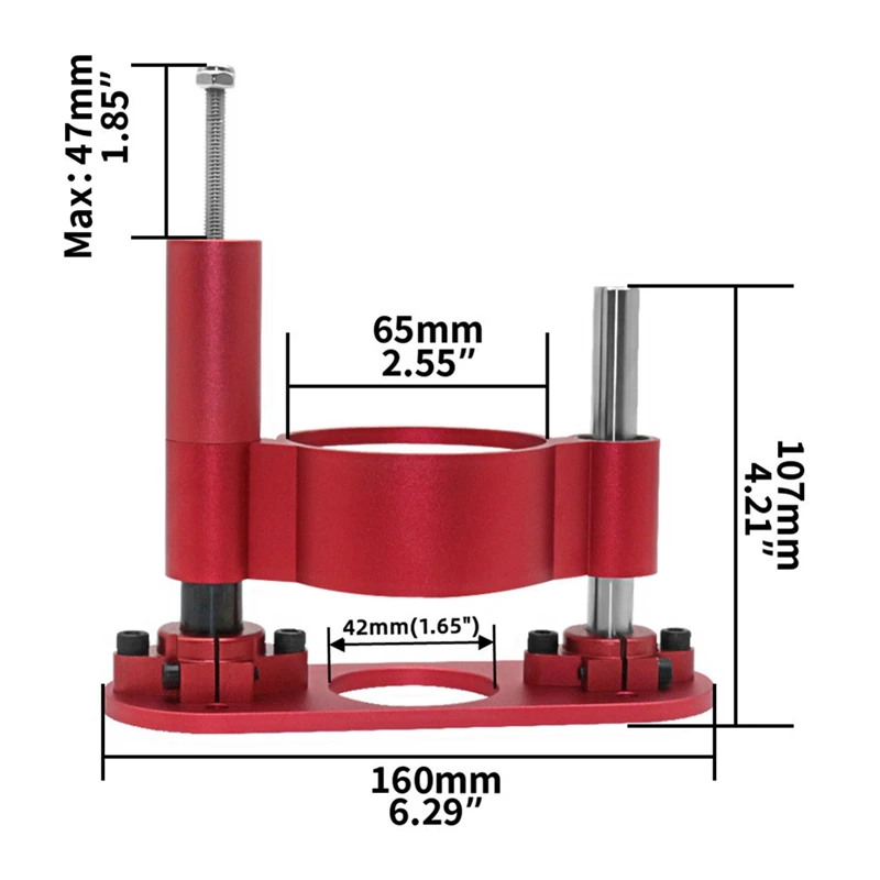 Router Lift Aluminum Alloy Router Lift Aluminum Router Table Insert Plate Kit-Wood Router Lifting Base For DIY Working Tool