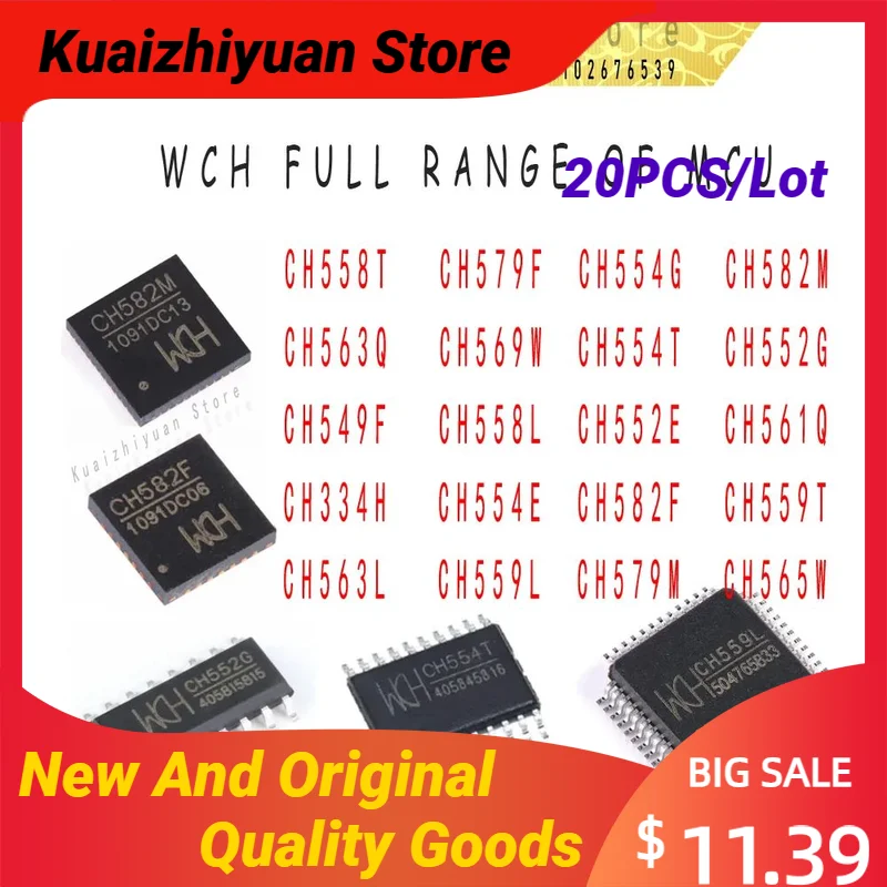 20PCS/Lot New And Original CH558T CH559T CH563Q CH549F CH334H CH563L CH579F CH569W CH558L CH554E CH559L CH554G CH554T CH552E