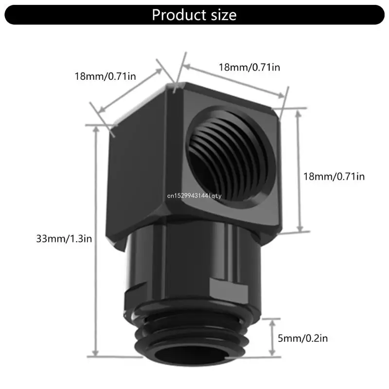 Водяное охлаждение, рассеивание тепла, вращающийся на 90 градусов коленчатый реверсивный поворотный фитинг на 360 градусов,