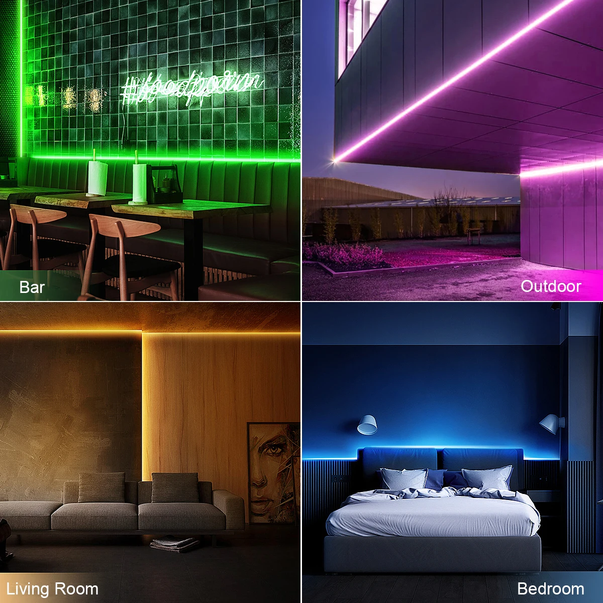 12V Bluetooth Tuya Smart Life WIFI Neon Led pasek fita światło nocne rgb led wodoodporna tira de luces dekoracja