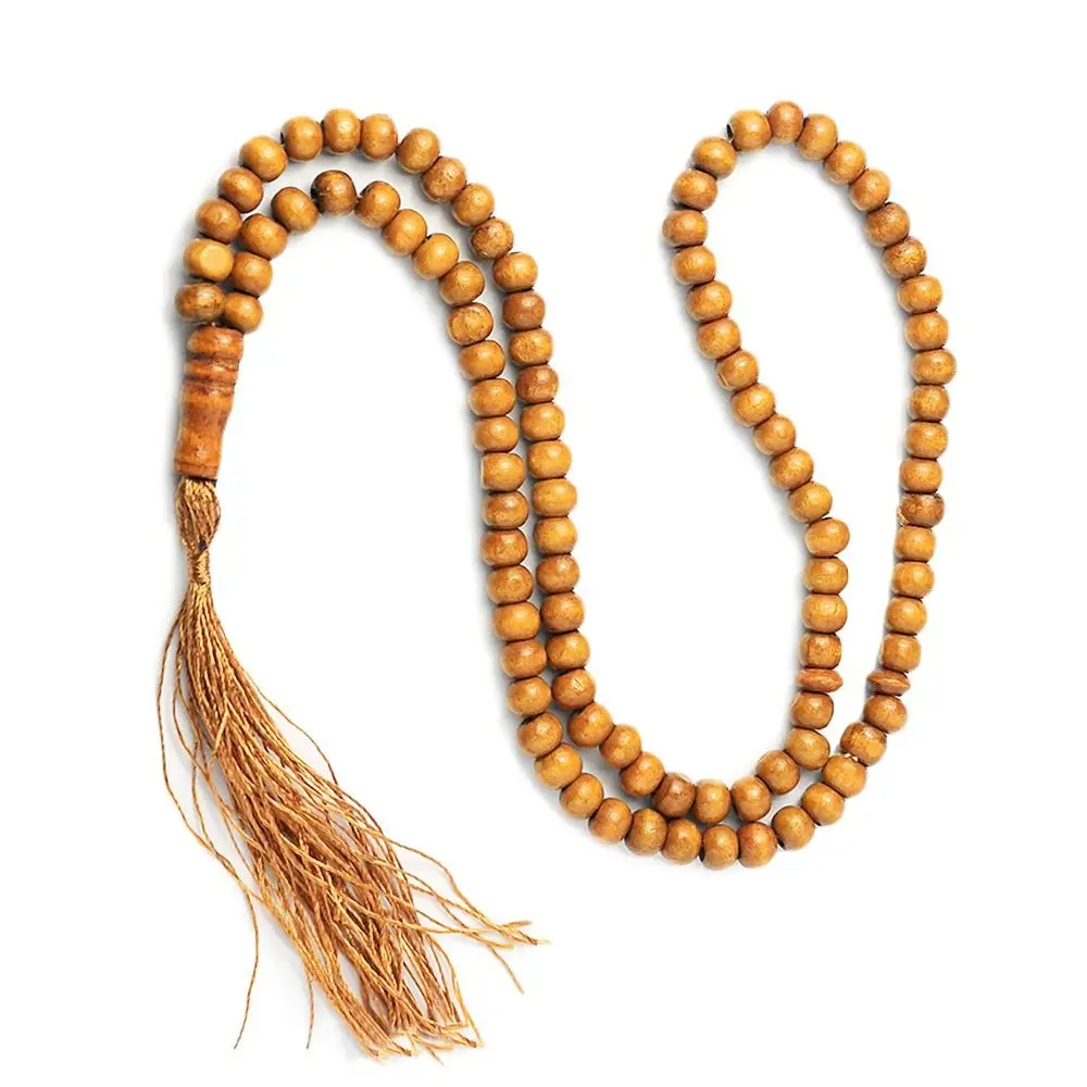 33/99 Muslim Prayer Beads 8mm Ramadan Arab String Beads with Tassel Festival Accessories Rosary Beads Bracelet Islam Party Decor