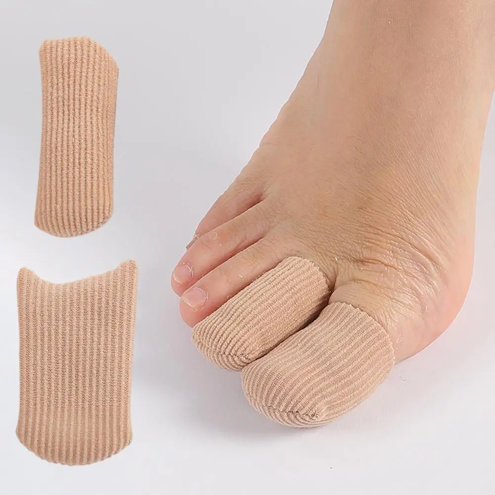 Toe Separators Fabric Gel Finger Toe Caps Cuttable Relief Footfinger Pain Spacer Foot Toe Hours Tube Tool Care 24 Protector T0Y2