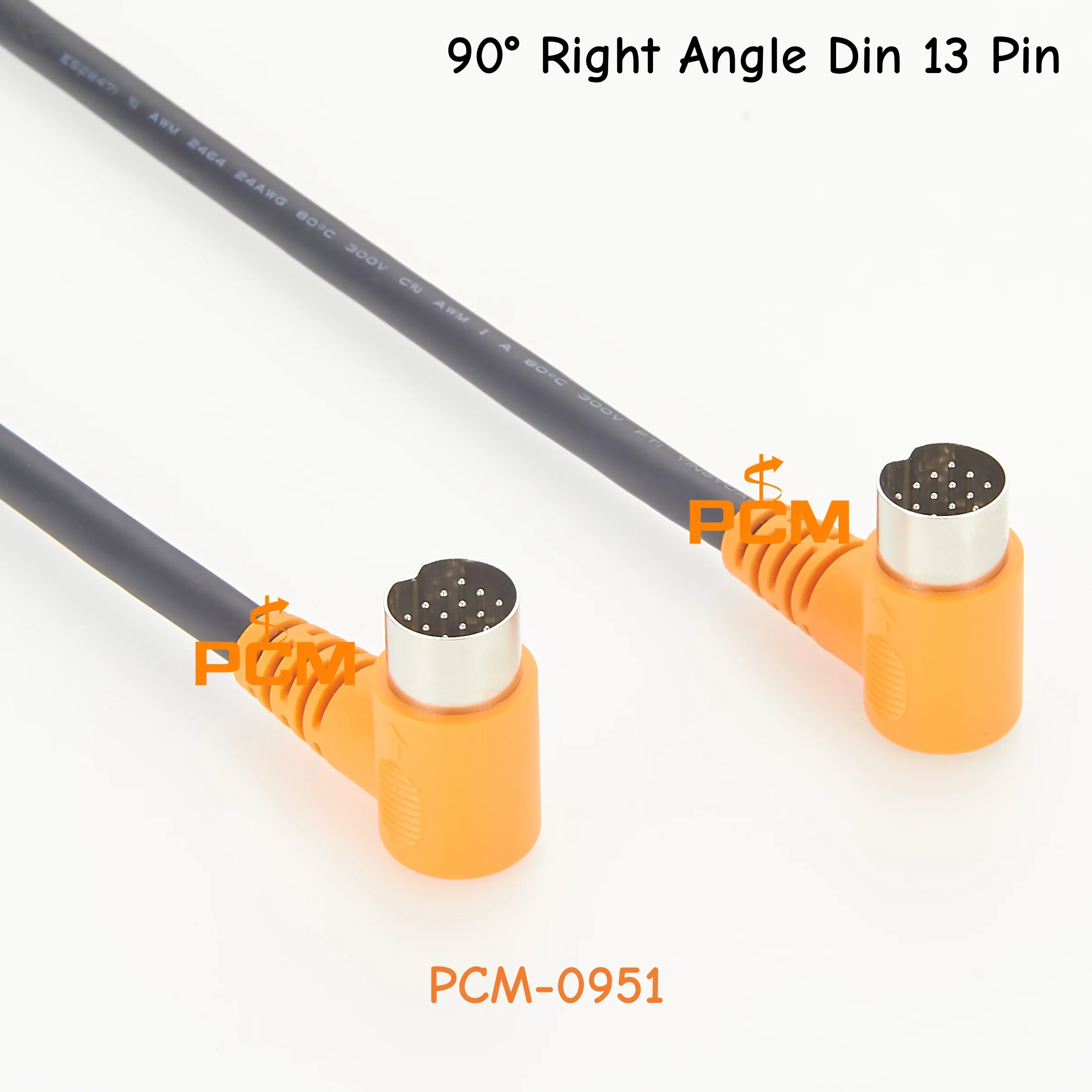 DIN 13 Pin MIDI Cable Right Angle Male to Male Shielded Data Cable for MIDI Keyboard Audio & Industrial Equipment
