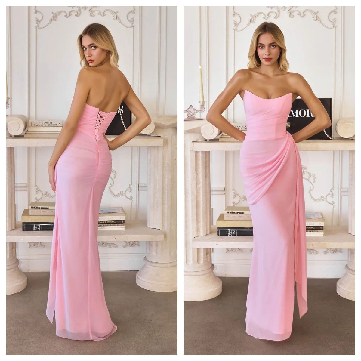 

Sleeveless Evening Dresses with Pleats Women's Formal Evening Gowns Elegant Party Dresses Floor Length Prom Dresses 2026