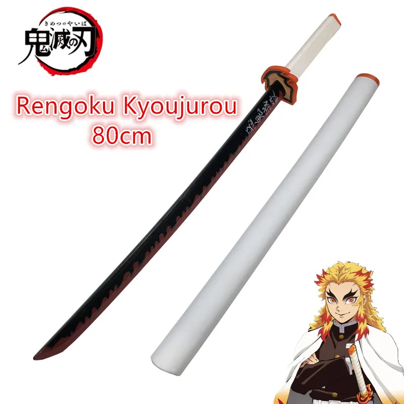 Anime Original  Katana Cosplay Weapon  Sword Orange Rengoku Kyoujurou Kyoujurou Tanjirou Swords 80cm