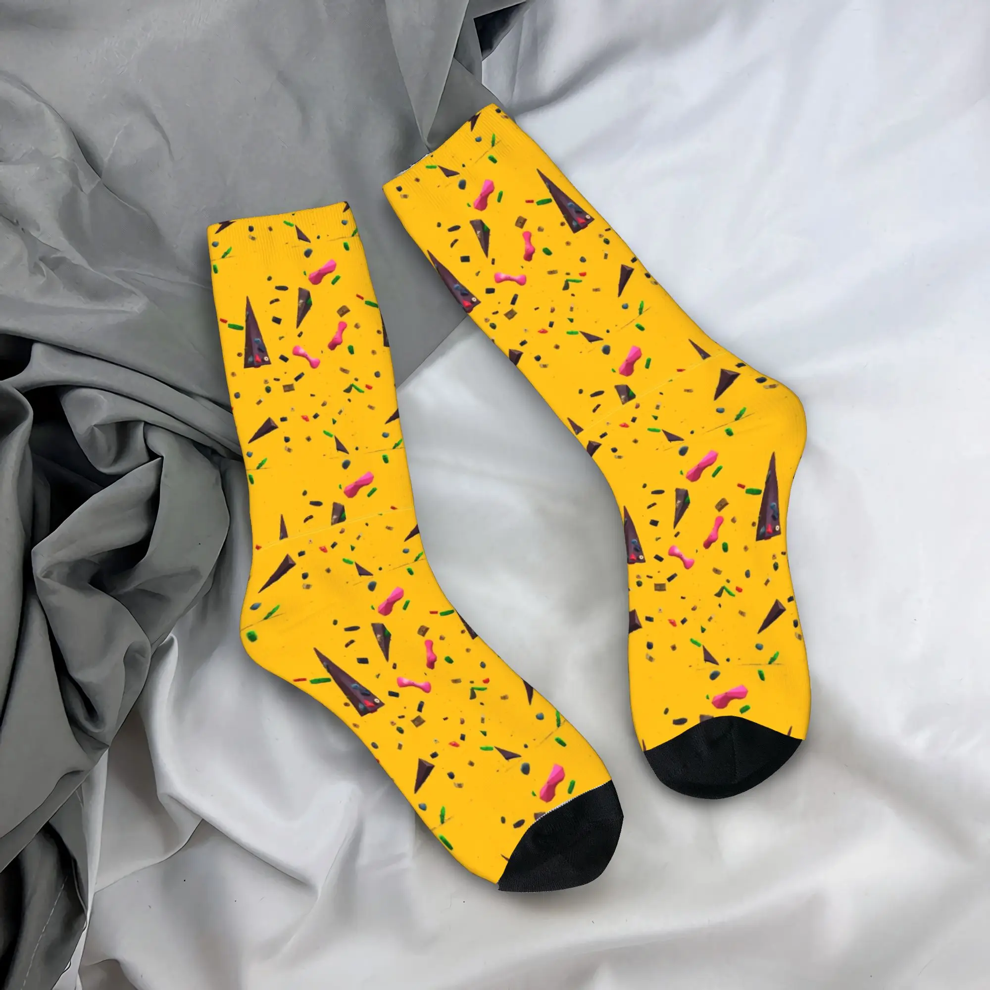 Colorful Bouldering Holds Abstract Springs Stockings  Leisure Socks Women Men High Quality Socks Autumn Anti Slip Socks Gift