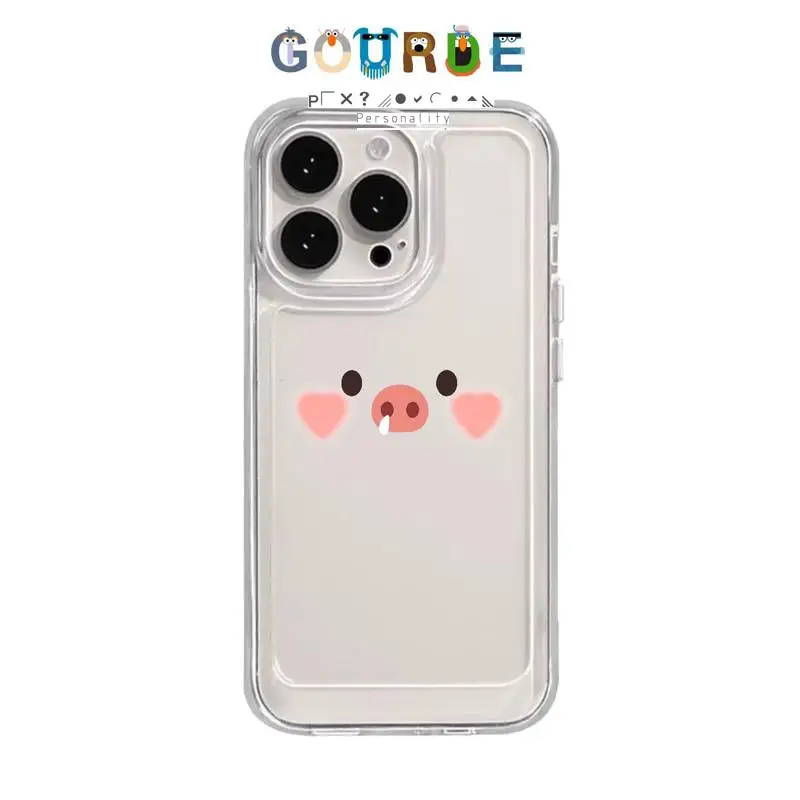 

Gourde Cute pig cartoon pattern Phone Case for Iphone 16 15 14 12 13 11 Pro Max IP 7 8 Plus Iphon X XS XR Xs Max