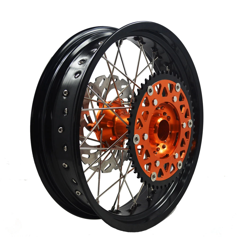 3.5x17 Front 5.0x17 Rear Motorcycle  Aluminum Alloy Wheels Rims for EXC125 250 450