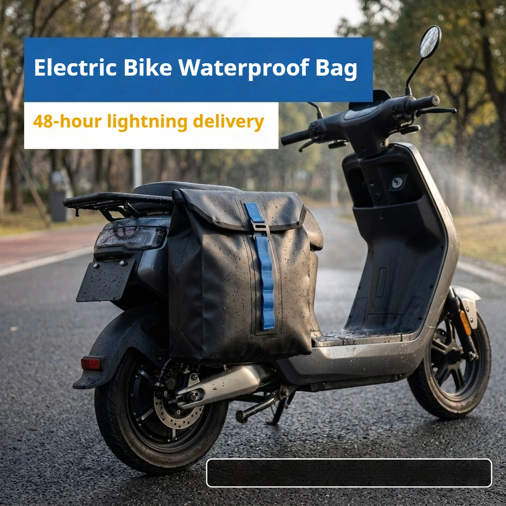 Waterproof Electric Vehicle Hanging Bag, Battery Car Front Storage Bag, Motorcycle Waterproof Side Bag Universal Hanging Pocket