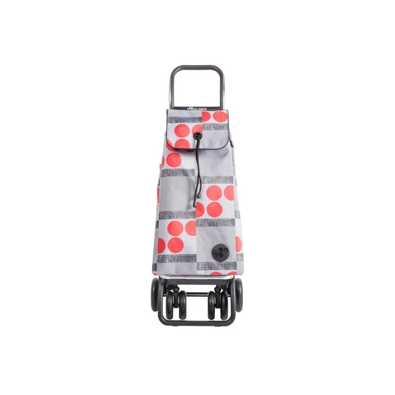 STARLE -ROLSER 4 wheel aluminum trolley, 2 swivel. Double folding system. Piece adaptable to the supermarket cart. Large capacity bag, double inside pocket and back pocket with cremalle closure