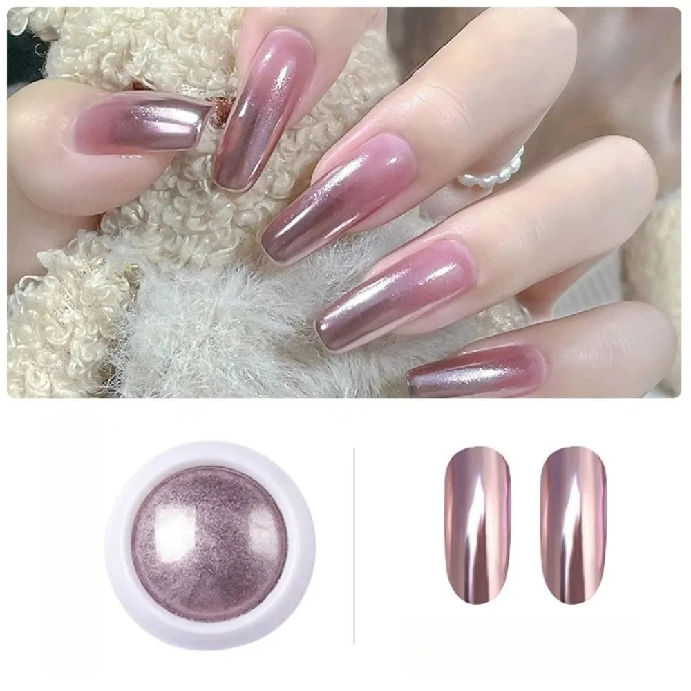 

6pcs Chrome Mirror White Nail Powder Pigment Gold Silver Rubbing Holographic Aurora Iridescent Metallic Nail ArtPower Decoration