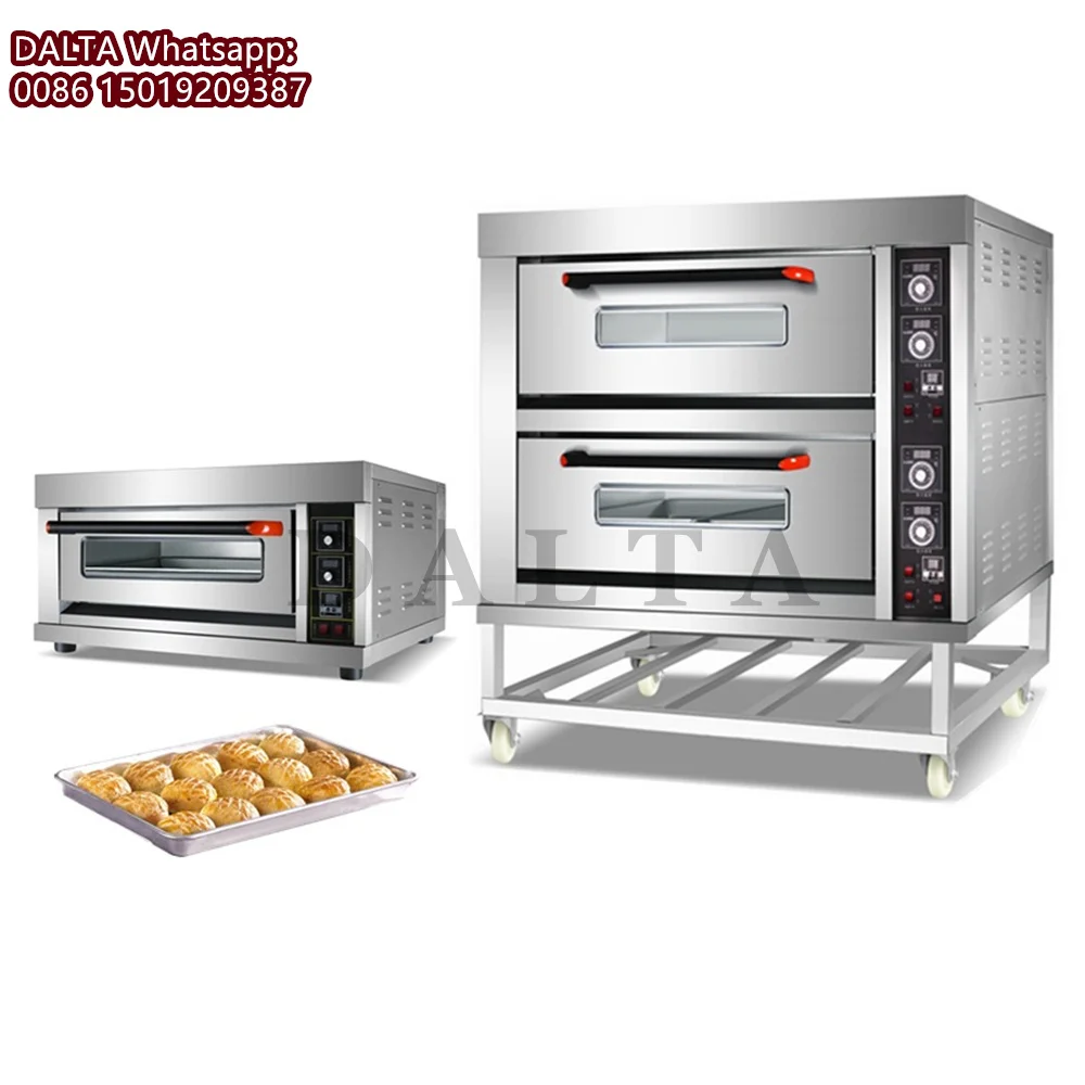 Commercial Bakery Equipment Bread Oven Bakery Electric Oven Baking Machine Single Double Three Deck Type Option