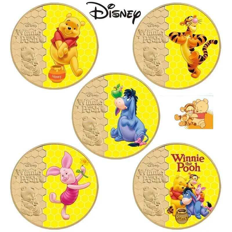 

Disney Winnie The Pooh Commemorative Coin Action Anime Figures Eeyore Commemorative Coin Cartoon Toys Memorabilia Children Gifts