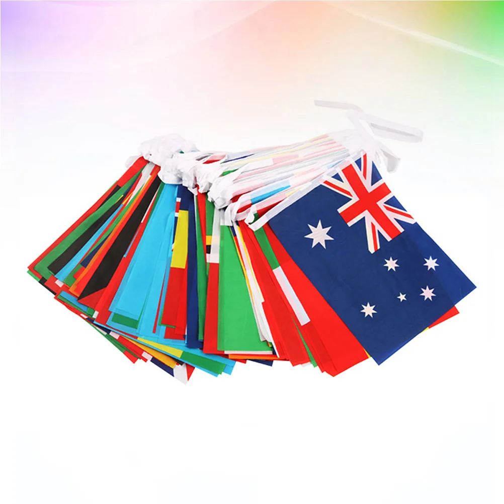 

1pc National Flag Banner Polyester Fade Resistant Smooth Finish For Indoor Outdoor School Garden Carnival Party Decoration