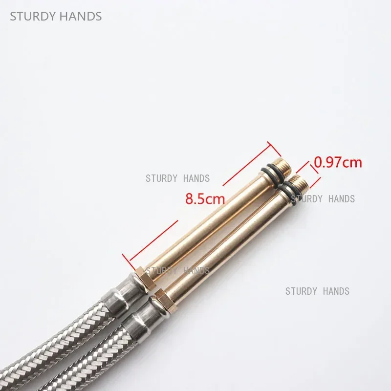 ソフト防爆蛇口パイプチップエクステンションロッド、ホットおよびコールドウォーターマニホールド、キッチンウォッシュ洗面器、2個