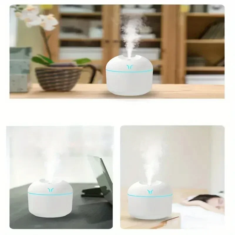 1pc  Compact USB Aroma Diffuser & Humidifier withLED Night Light - Pink & Mint Green, Essential Oil Atomizer for Homeand Car Use view 4