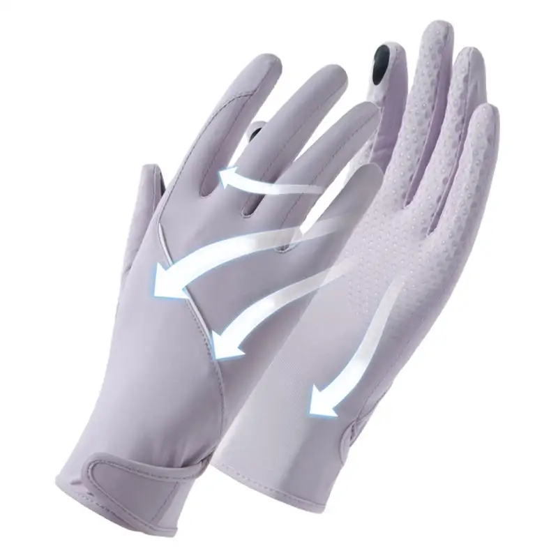 

Women's UV Protection Gloves UV Protection Sunscreen Ice Silk Gloves Cloud Yarn Cooling Sun UV Gloves For Driving Cycling