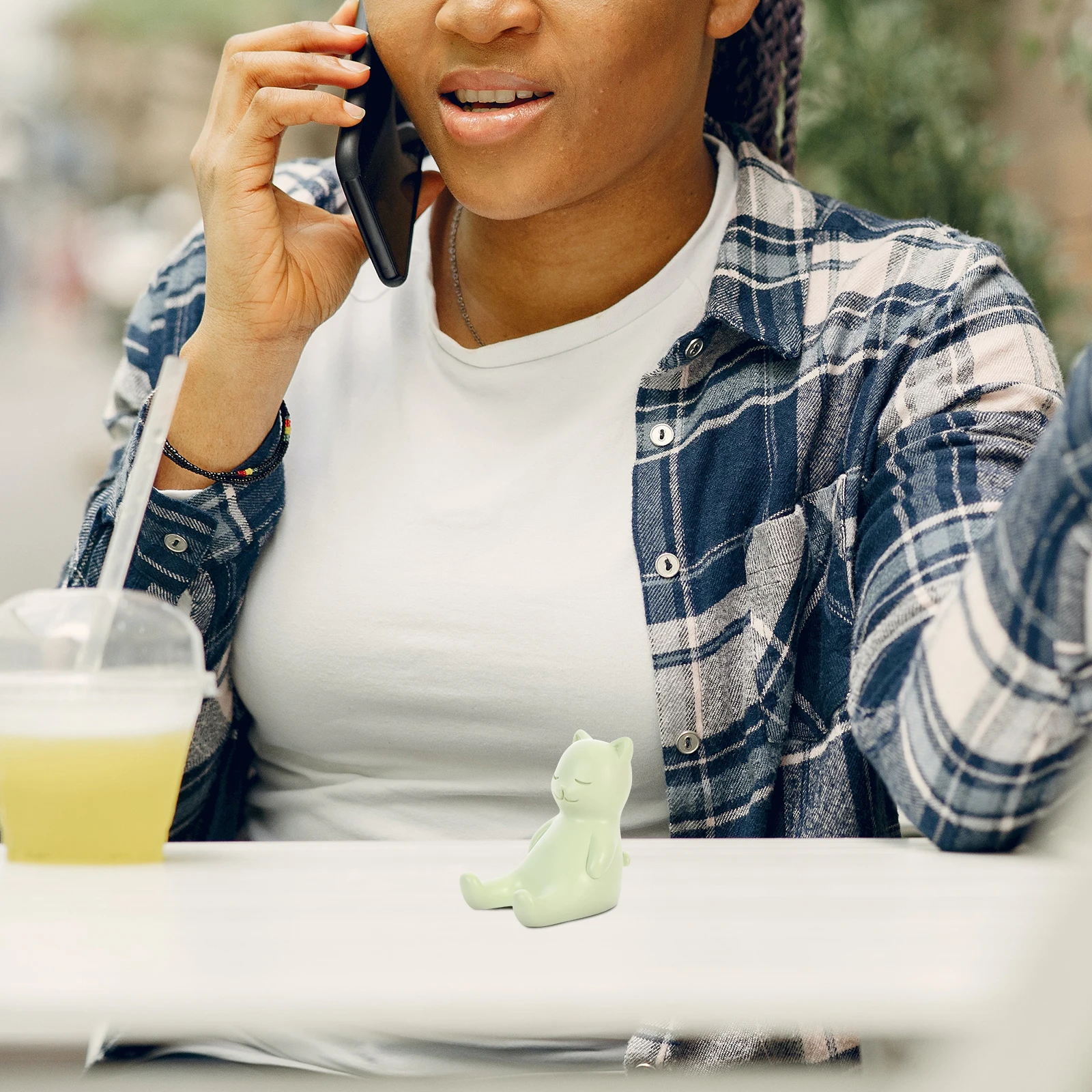 

Cat Shaped Mobile Phone Stand Holder Durable Desktop Stand for Smartphone Video Desktop Phone Holder Gift Idea Table Decor