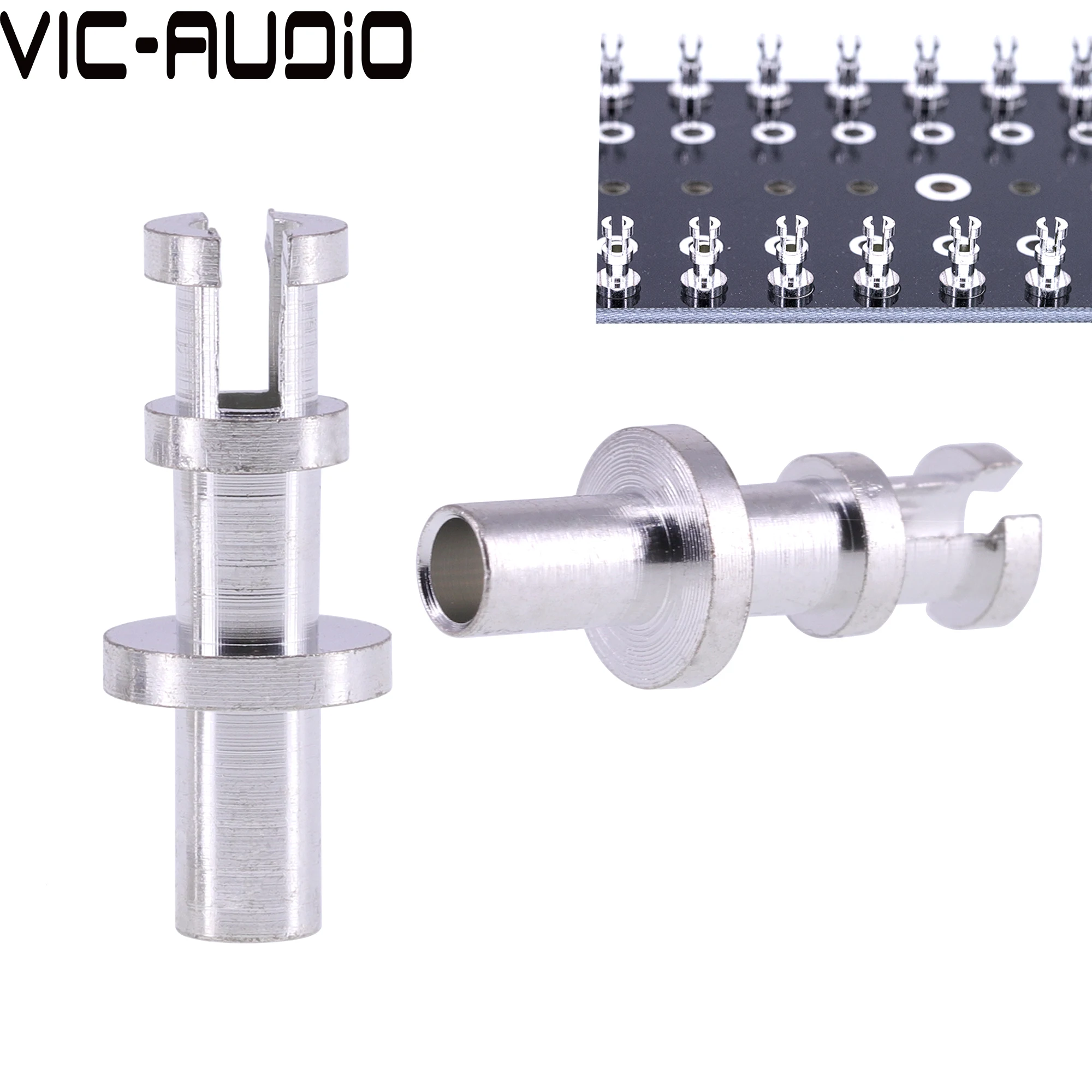 Terminal de poteaux de tourelle fendue, torrets en laiton étamé pour bande d'étiquette de 1mm ~ 3mm, amplificateur Audio hifi, bricolage