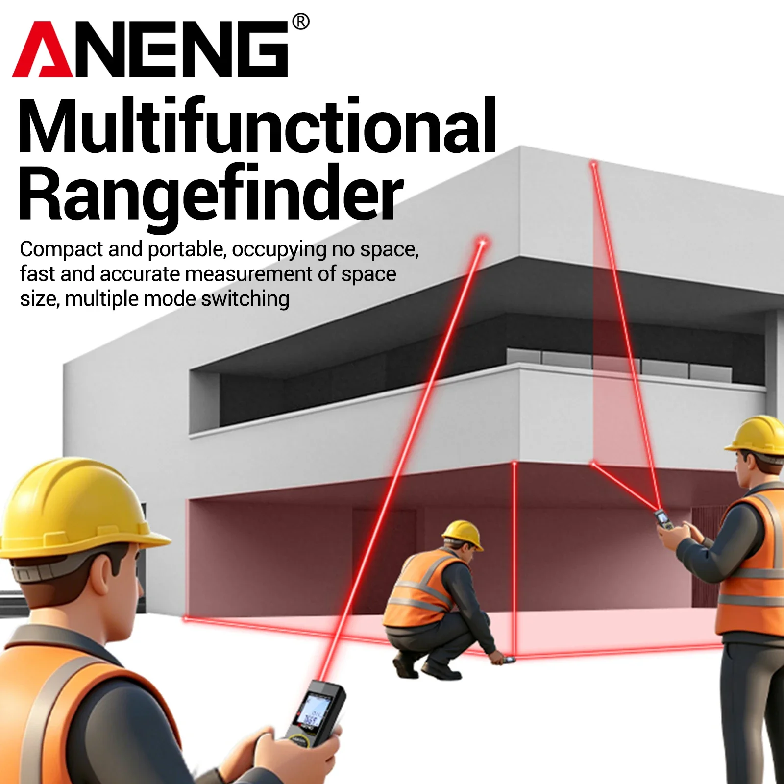 ANENG T3/T3PRO laser rangefinder 30 meter laser ruler USB charging backlit screen Pythagorean theorem measuring room instrument