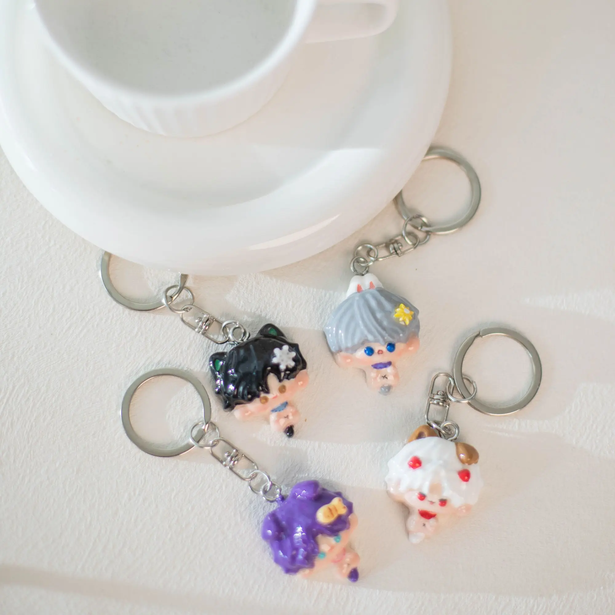 Amor e espaço profundo xavier zayne rafayel sylus bonito kawaii anime periférico chaveiro criativo personalizado dos desenhos animados pingente presente