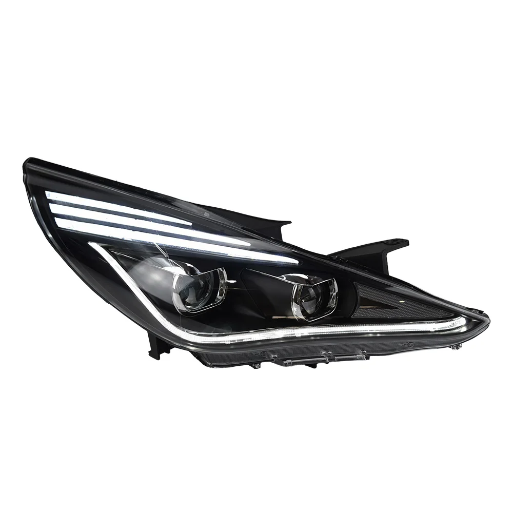 AKD-Car Styling For Hyundai Sonata Headlights 2011-2015 horse racing Dynamic Signal LED Headlight DRL Bi Xenon Auto Accessories