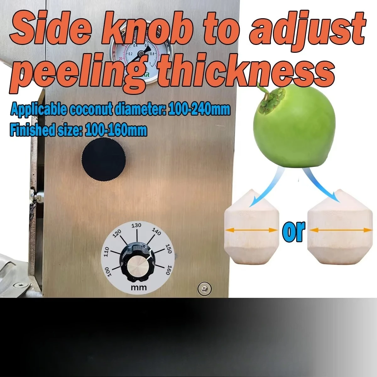Industrial Full Automatic Coconut Peeling Machine/pineapple Peeler