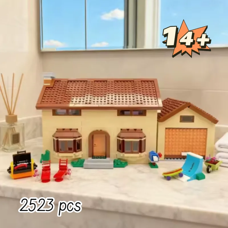 

Большая распродажа, серия Street View, 2527 шт., семейная модель большого дома, строительные блоки, дом-головоломка, сборные игрушки, подарки на Рождество и день рождения