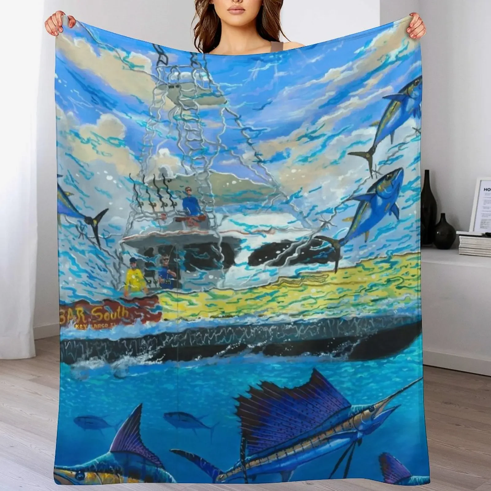 Bar South Throw Blanket No Pilling Soft Warm Blanket for Bed