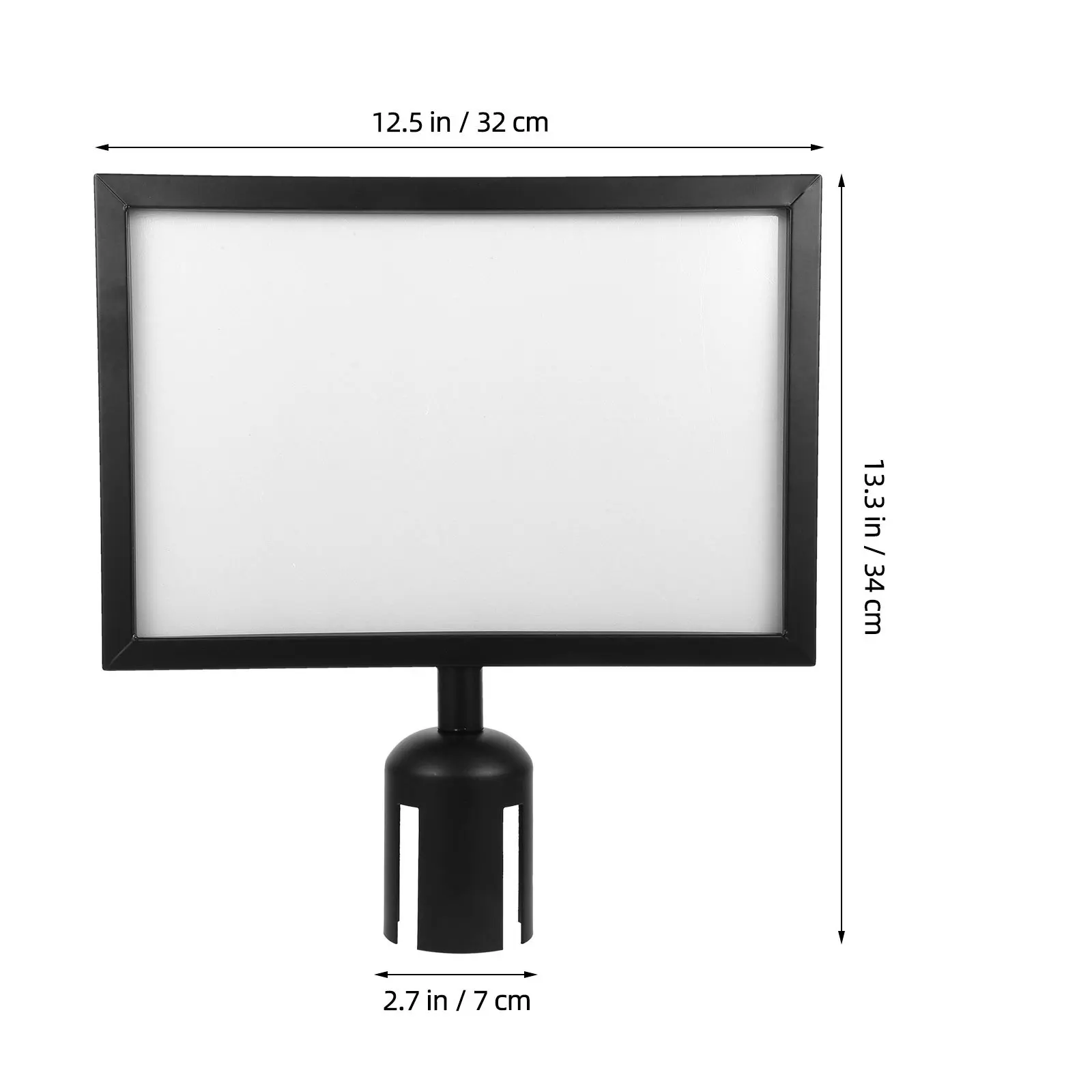 حامل علامة أفقي A4 متعدد الاستخدامات لحواجز التحكم في الحشود، فنادق المطارات، تزيين متجر البيع بالتجزئة #2