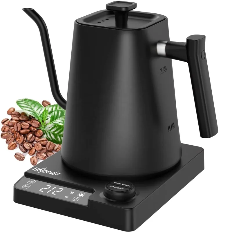 Gooseneck  Water Kettle Electric Temperature Control,for Coffee and Tea, Stainless Steel Inner,1200W ,0.9L, Auto Shutoff