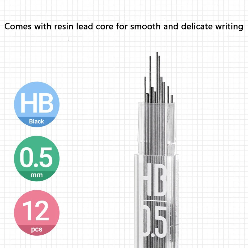 KACO ROCKET 0.5Automatic Pencil Set HB Press Type Student Mechanical Pencil Cute Comfort Anti Slip Pen Grip Writing Stationery