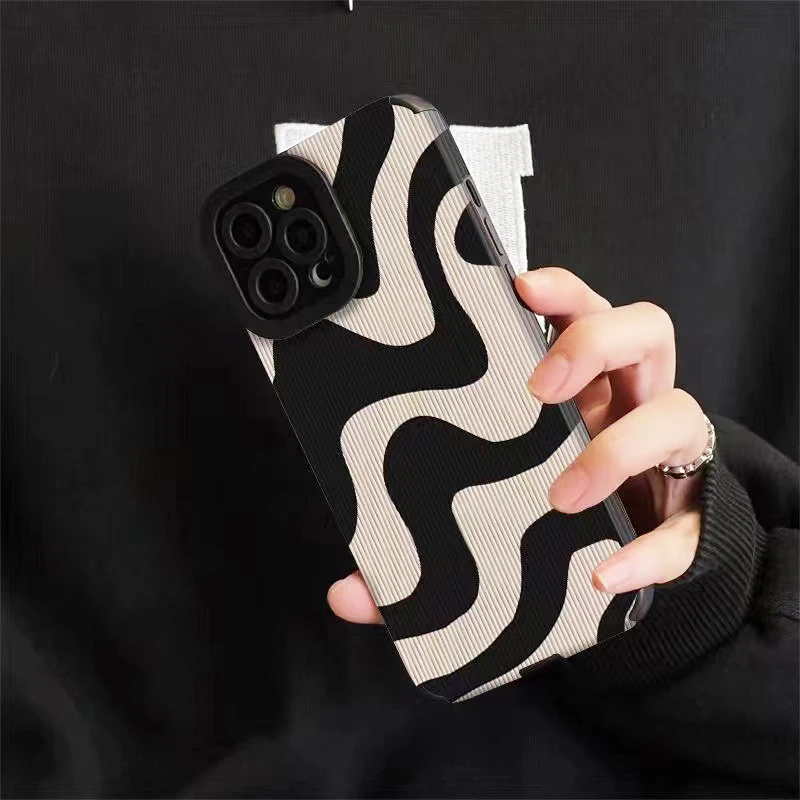 Fashion Zebra Art David Snake Silicone Case For iPhone 16 11 12 13 14 15 Pro Max Mini Plus X XS XR Soft Shockproof Leather Cover