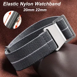 Elastic Watch Strap 60s French Troops Parachute Bracelet 20mm 22mm Nylon Watchbands Man's Universal Smart Reloj Fabric Wristband