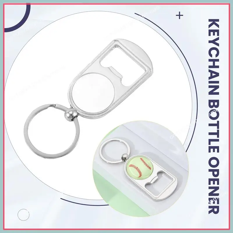 N94R 10-delige sublimatie blanco sleutelhanger metalen flesopener blanco sleutelhanger warmteoverdracht rechthoekige sublimatie sleutelhanger