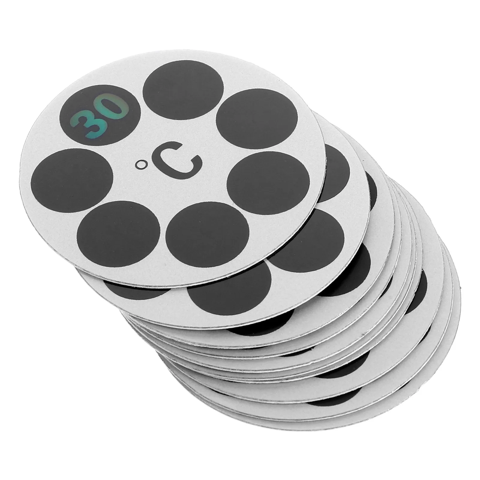 10Pcs Bath Tub Thermometers Round Adhesive Sticker Safe Color Changing Water Temperature Decal for Kids Bathroom Monitoring