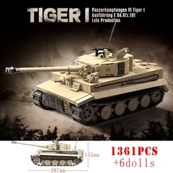 Army Tiger I Heavy Tank Building Blocks KV-2 Panther Tanks Army Weapons Soldiers Bricks Kids Toys Children Birthday Gift