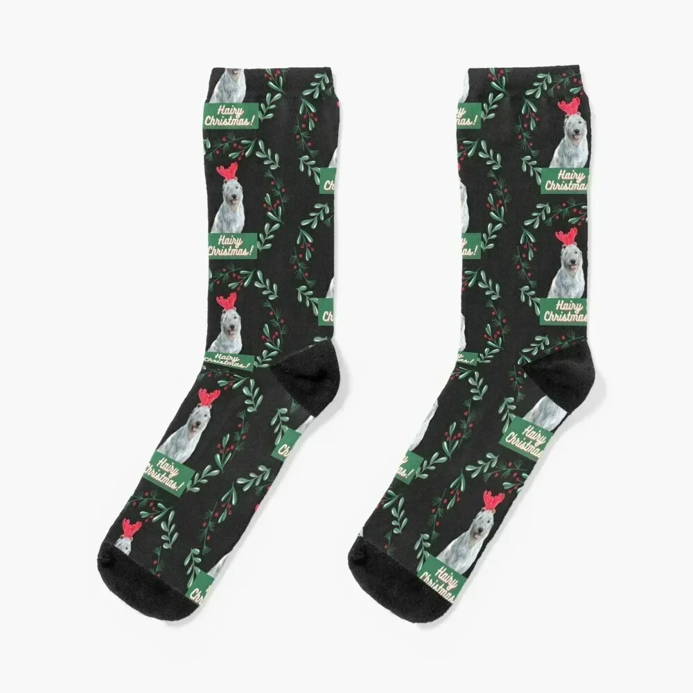 

Irish Wolfhound Merry Christmas - Hairy Christmas! Socks compression retro gift sheer Socks Ladies Men's