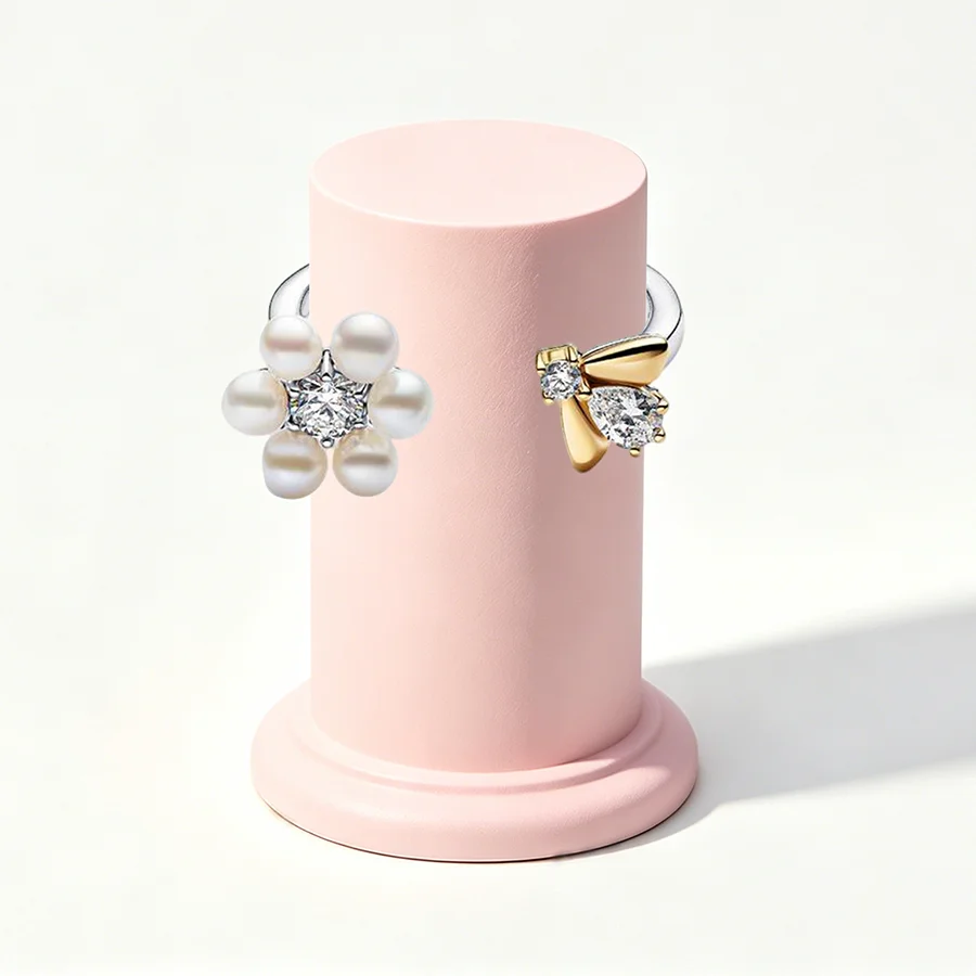 2026 New 925 Silver Sparkling Princess Purple Plant Bee Specimen Love Cuba Chain DIY Exquisite Charm Jewelry Ring Display Tool