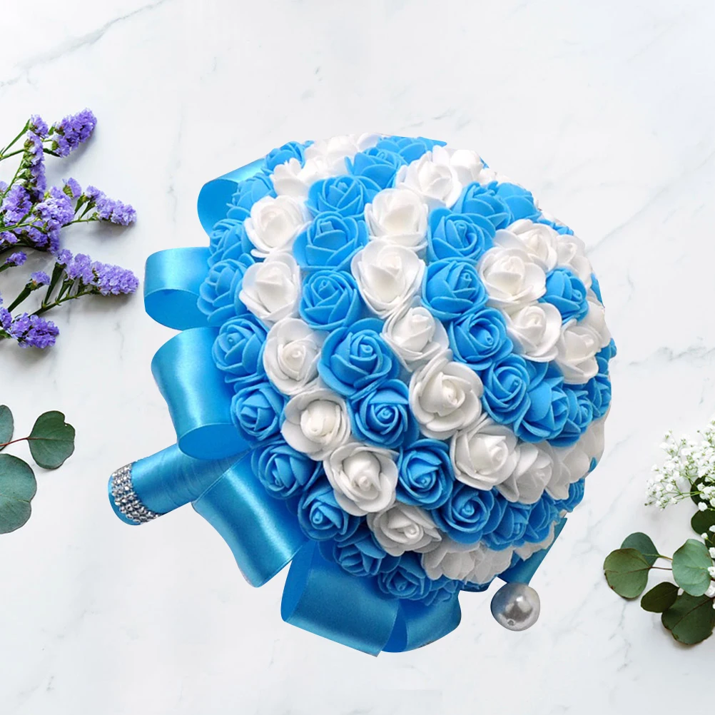 

Artificial Wedding H held Flowers for Bride Bride Wedding Bouquet Bridal Flower Decoration Bridal Flower Realistic Foam Material