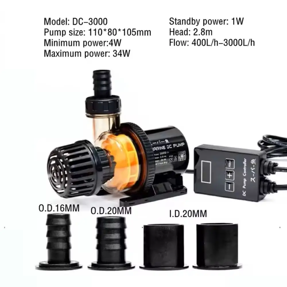 

Silent Marine DC PUMP Frequency conversion Water Pump for aquarium fish tank return pump DC1500/2500/4000/6000/9000/12000/15000