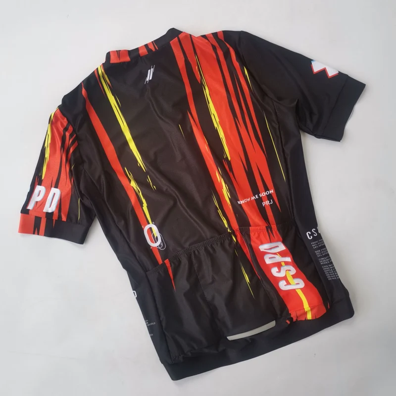 CSPD Lightweight Short Sleeve Cycling Jersey, Bike Tops, Summer Breahtable, Fast Drying, Bicycle Clothing