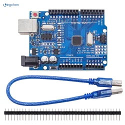 1 Pcs UNO R3 ch34g/FT232 MEGA328P chip for arduino UNO R3 ATMEGA328P-AU development board USB cable