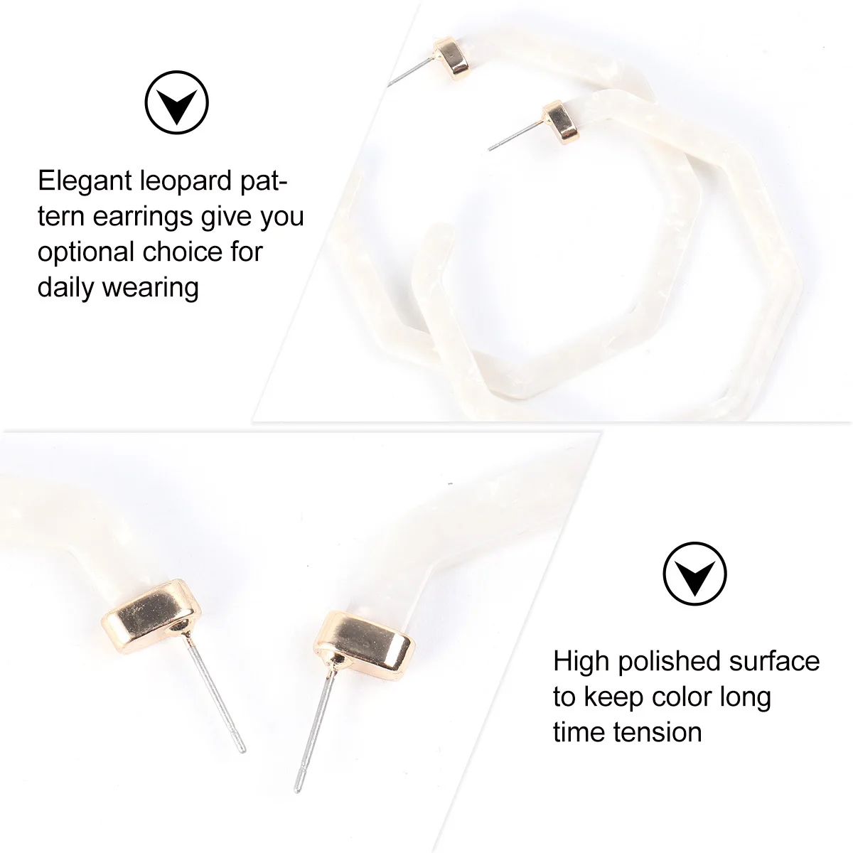 

1Pair Elegant Leopard Acrylic Earrings Round Drop Women's Fashion Lightweight Chic Jewelry for Daily Party Bohemia