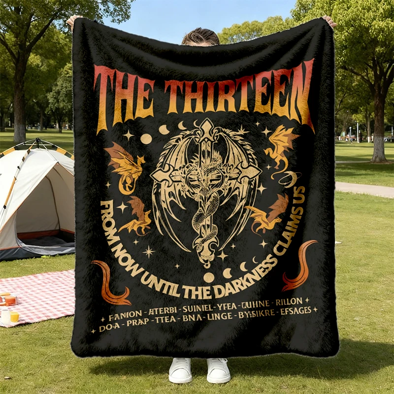 The Thirteen Throne Of Glass Flannel Throw, From Now Until The Darkness Claims Us Cozy Blanket