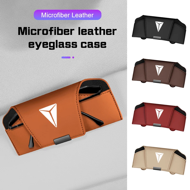 

Car Sun Visor Glasses Case for Changan Deepal S07 S7 L07 SL03 G318 S09 S05 Magnetic Leather Sunglasses Storage Box Accessories